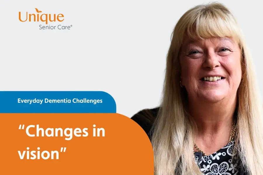 video thumbnail of Jayne on how changes in vision can affect loved ones with dementia and practical tips to help.