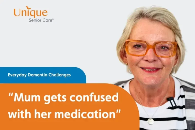 Image of our trainer Pippa for the video about how those with dementia can get confused with medication and how to help