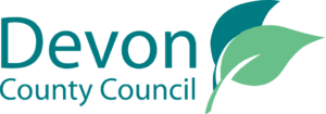 Devon county council logo on the live in care Devon page